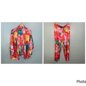 Natori Pajama Set Botanical Floral Size 1X‎